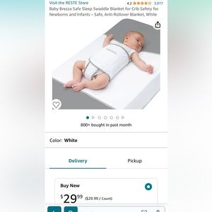 Anti-Rollover Crib Swaddle